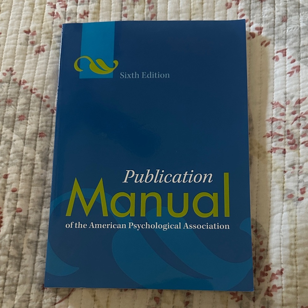 APA Publication Manual Sixth Edition